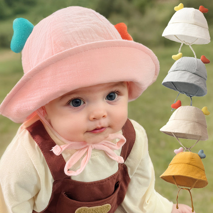 Wholesale Baby Solid Color Gauze Basin Hat JDC-FH-ZB004