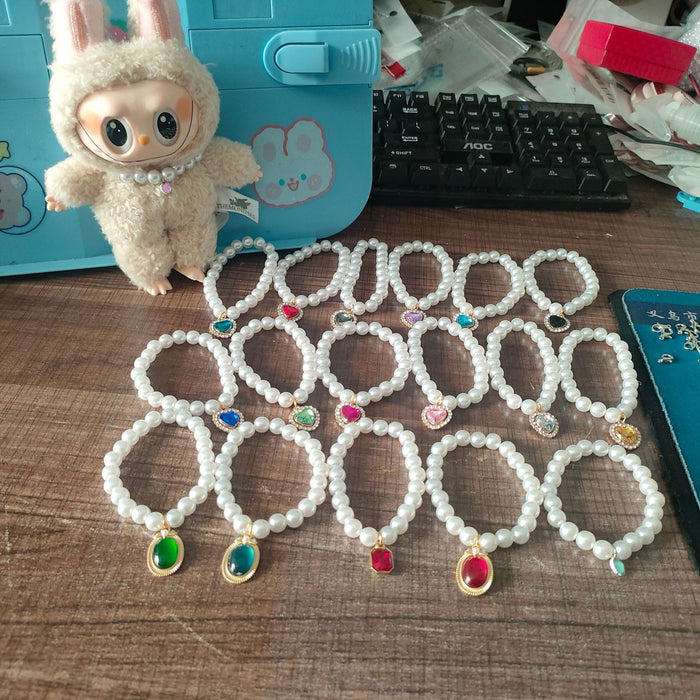 Wholesale Pearl heart necklace accessories hand-woven beaded jewelry accessories