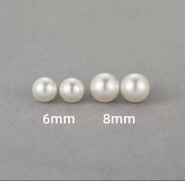 Wholesale  Silver Earrings   Pearl Earrings Shell Bead Earrings Women