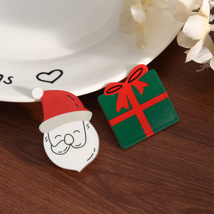 Wholesale Christmas Santa Reindeer Cartoon Duckbill Hair Clips Acetate Fashion Hair Accessory