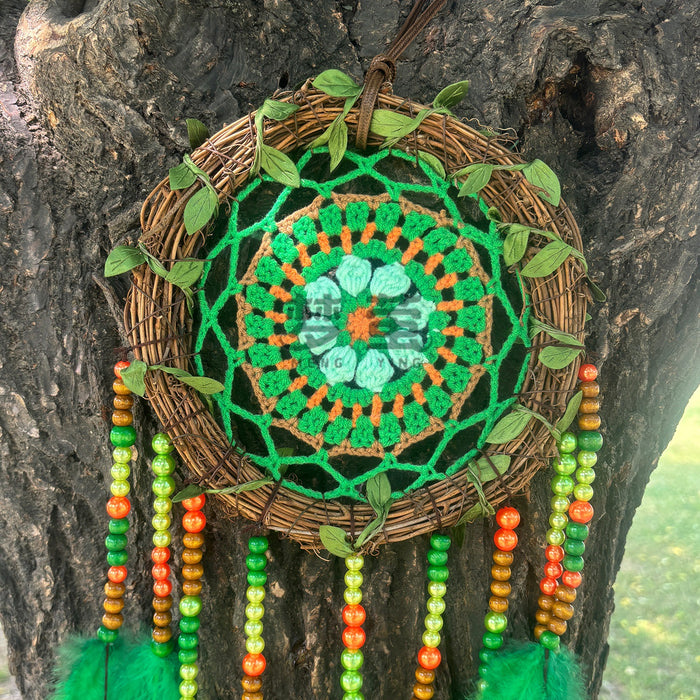 Wholesale Handmade Vine Dreamcatcher Feather Wind Chime Home Decor MOQ≥2