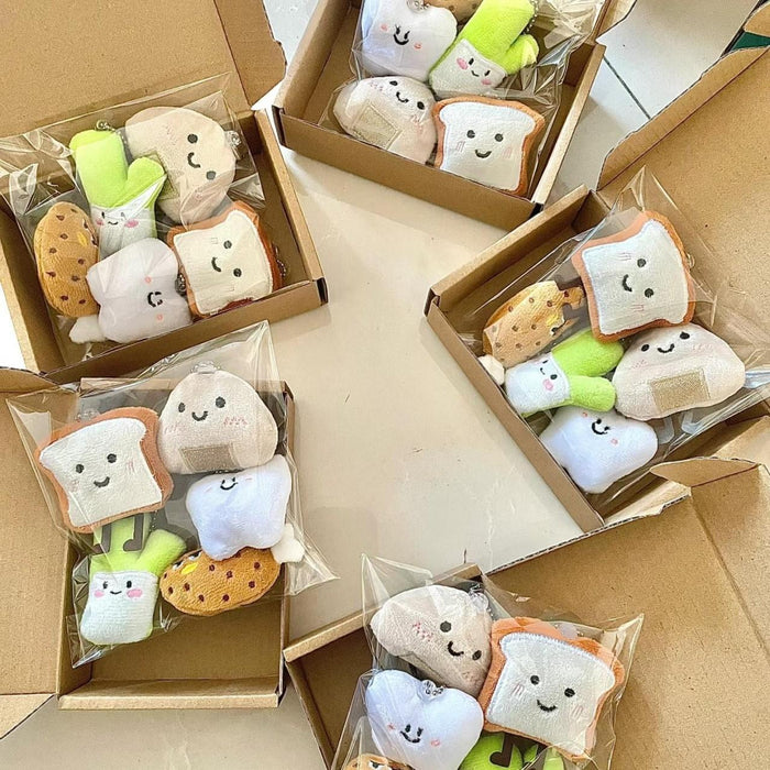 Wholesale Cute Food Pendant 5-piece Set Children's Day Gift Backpack Pendant Keychain