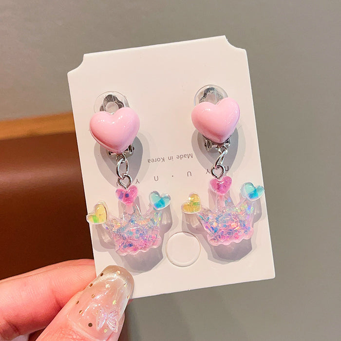 Wholesale Children' s Sweet Princess Jewelry Earrings
