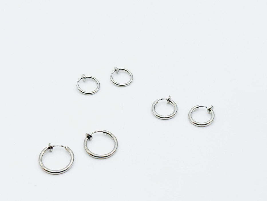 Wholesale Titanium steel spring ear buckle ear clips for men and women without piercing