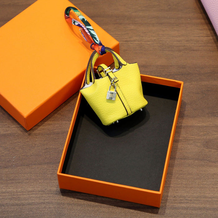 Wholesale Microfiber Leather Small Vegetable Basket Keychain JDC-KC-BaiCheng001