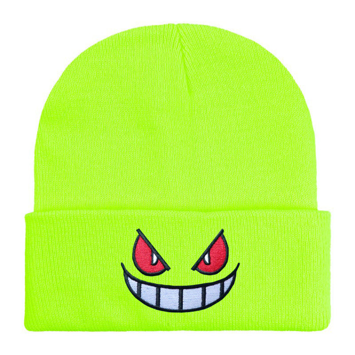 Wholesale Cartoon Acrylic Embroidery Autumn and Winter Wool Knitted Hat JDC-FH-Shengn001