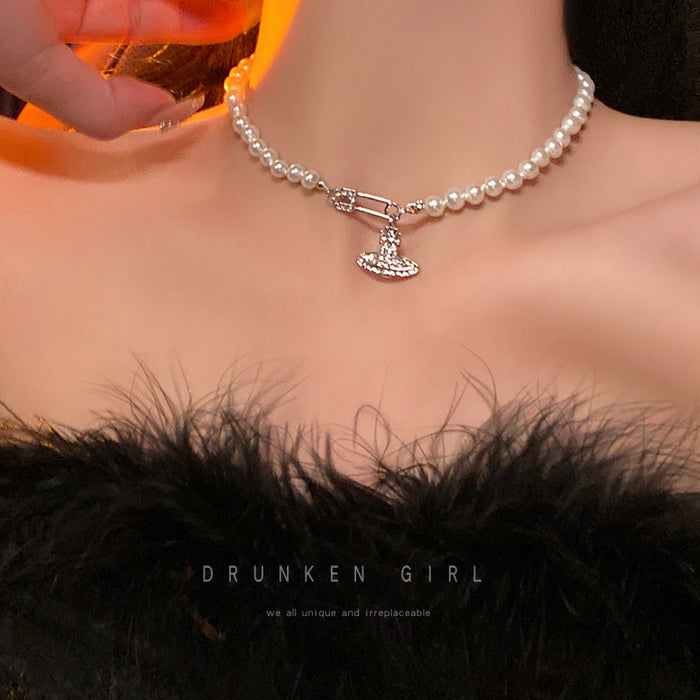 Wholesale Pearl necklace pendant, simple and niche necklace accessory, light luxury and high-end feeling, collarbone chain