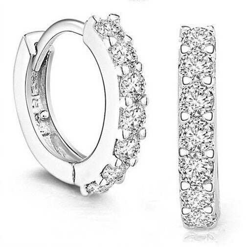 Wholesale Sparkling Diamond Earrings, Versatile Earrings, Buckles, Silver Jewelry, Earnail Accessories, Wholesale