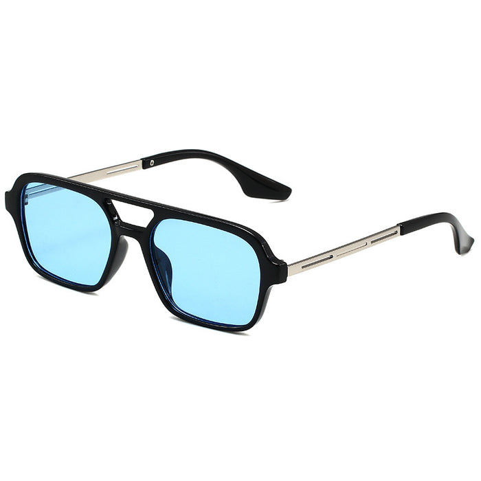 Wholesale Retro Double Bridge Small Square Frame PC Sunglasses JDC-SG-HongR012