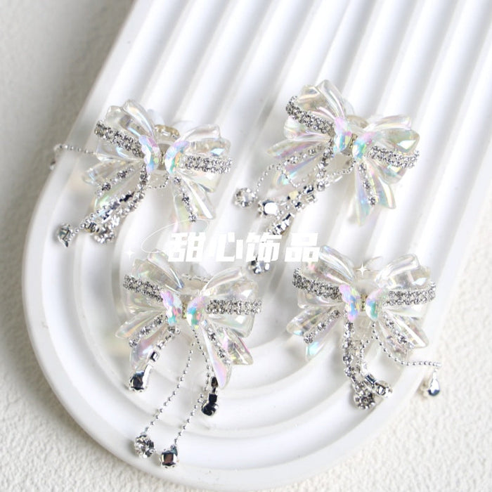 Wholesale Crystal Butterfly Shiny Tassel Loose Beads JDC-BDS-NYX022