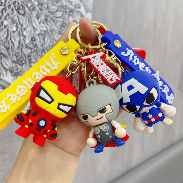 Wholesale Cartoon Car Keychain Men's and Women's Bag Silicone Key Chain Pendant