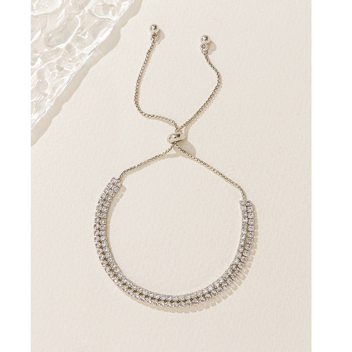 Wholesale Gold bracelet adjustable rhinestone hand