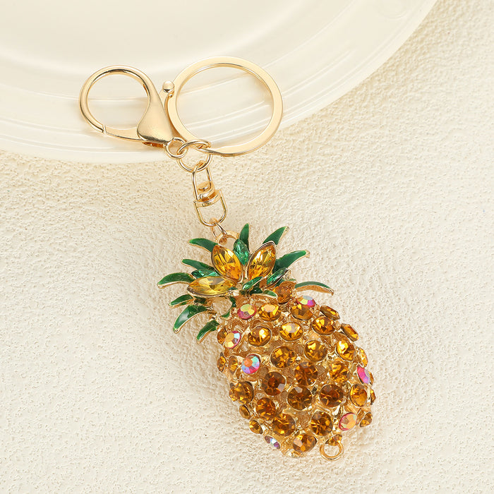 Wholesale Fruit Shaped Metal Keychain Decorative Bag Charm MOQ≥2
