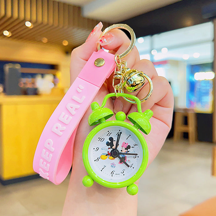 Wholesale Creative Mini Alarm Clock Cartoon Metal Keychain JDC-KC-KuM018