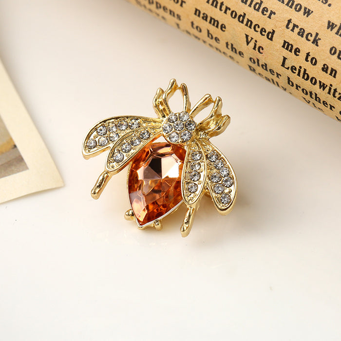 Wholesale Versatile bee zircon mini brooch