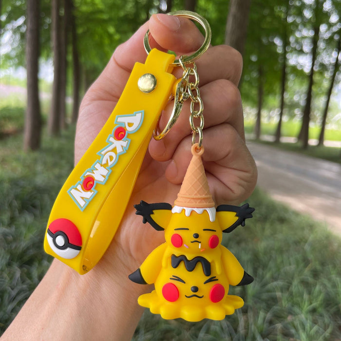 Wholesale Sweet cone ice cream ice cream keychain figurine backpack pendant car keychain