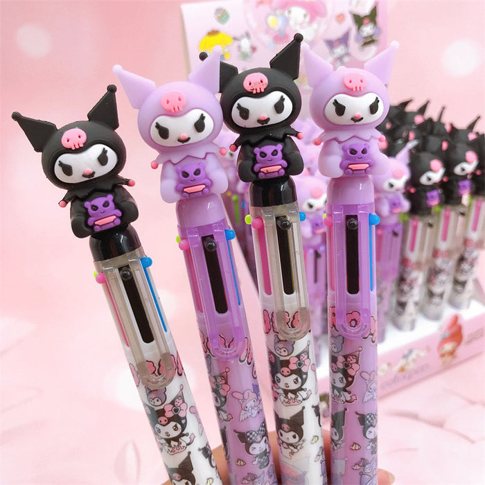 Wholesale 36pcs/box Silicone Doll Head Six Colors Ballpoint Pen JDC-PN-YaLL004