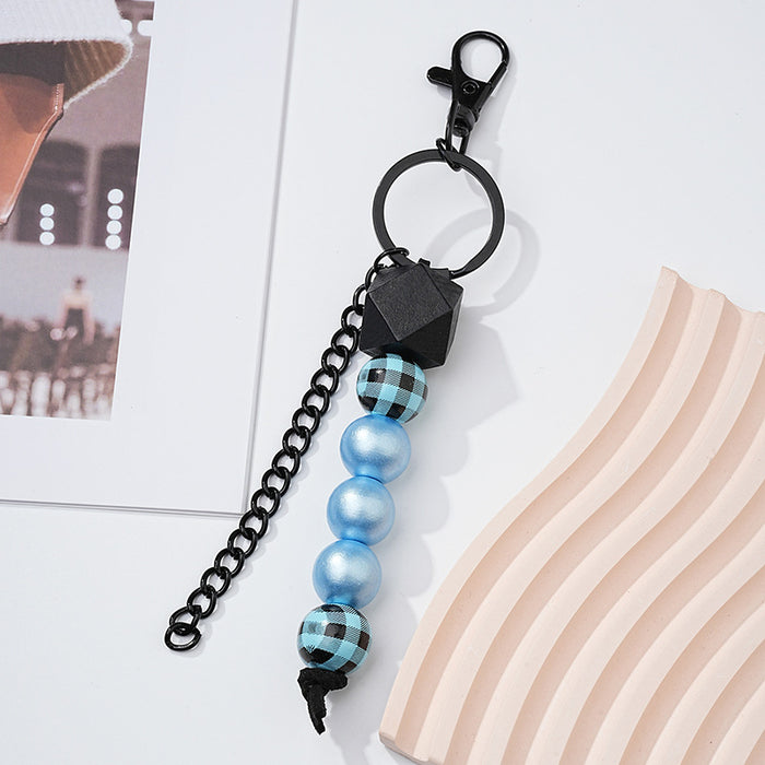 Wholesale Wood Bead Bead Keychain JDC-KC-HuiWen006