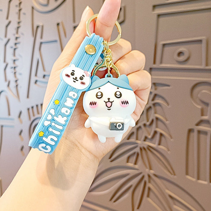 Wholesale   Cartoon Keychain Couple School Bag Pendant Car Key Chain Accessories