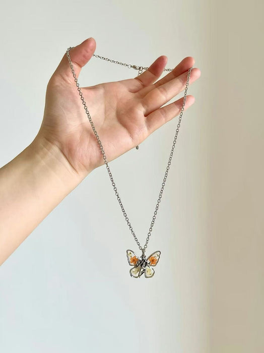 Wholesale Fashion Alloy Flower Long Chain Necklace Trendy Jewelry Accessory Gift