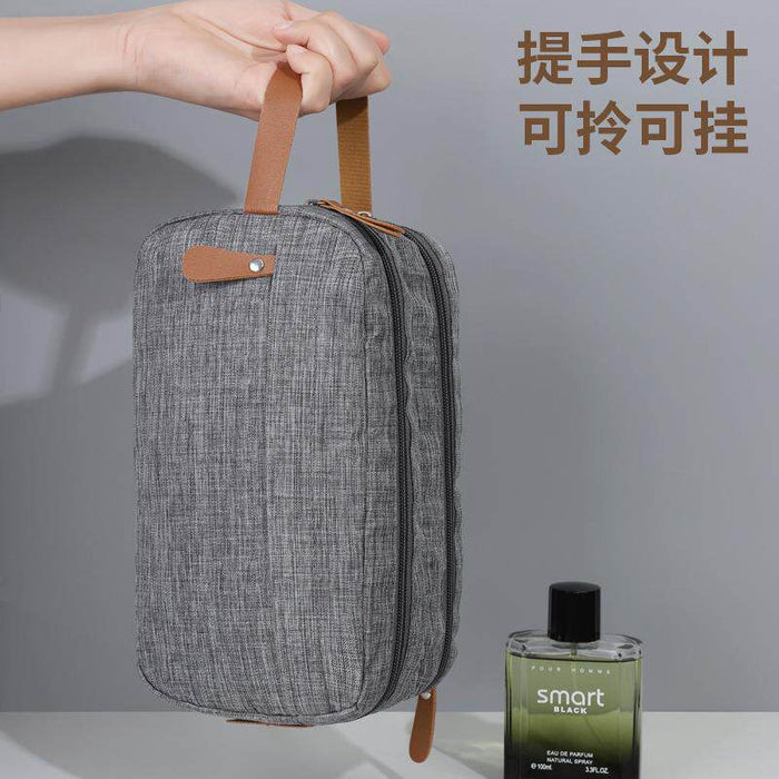 Wholesale Stylish Men S Travel Toiletry Bag Large Capacity Double Layer Portable Oxford Cloth Organizer