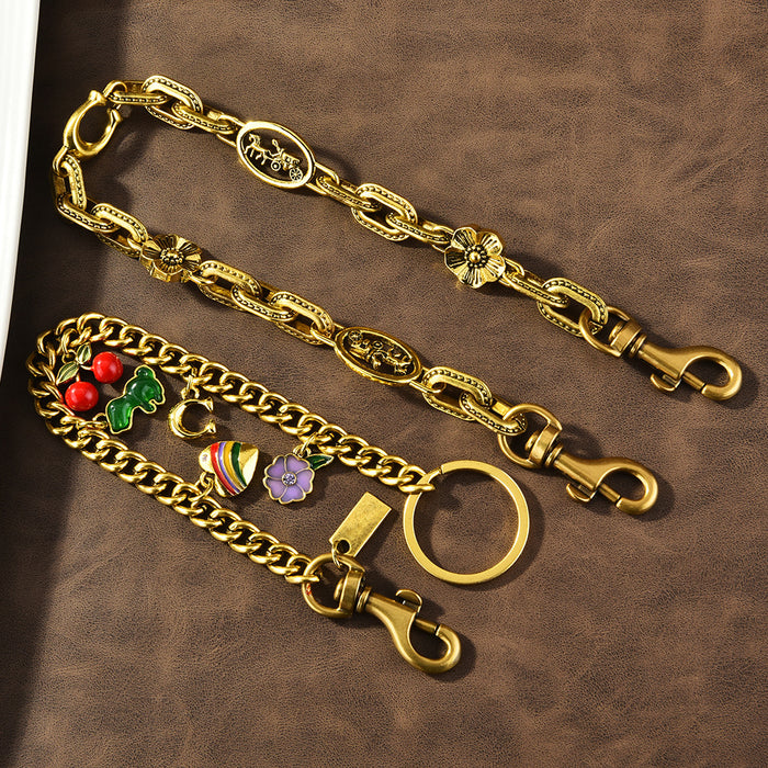 Wholesale Crossbody metal chain bag strap with pendant