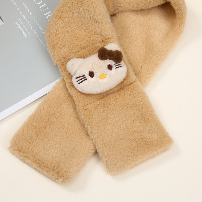 Wholesale Cute cartoon plush children' s scarf