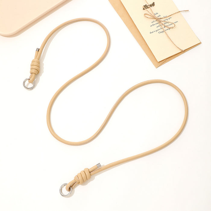 Wholesale Leather Mobile Phone Lanyard Crossbody Mobile Phone Back Clip Lanyard Keychain JDC-KC-YiTian022