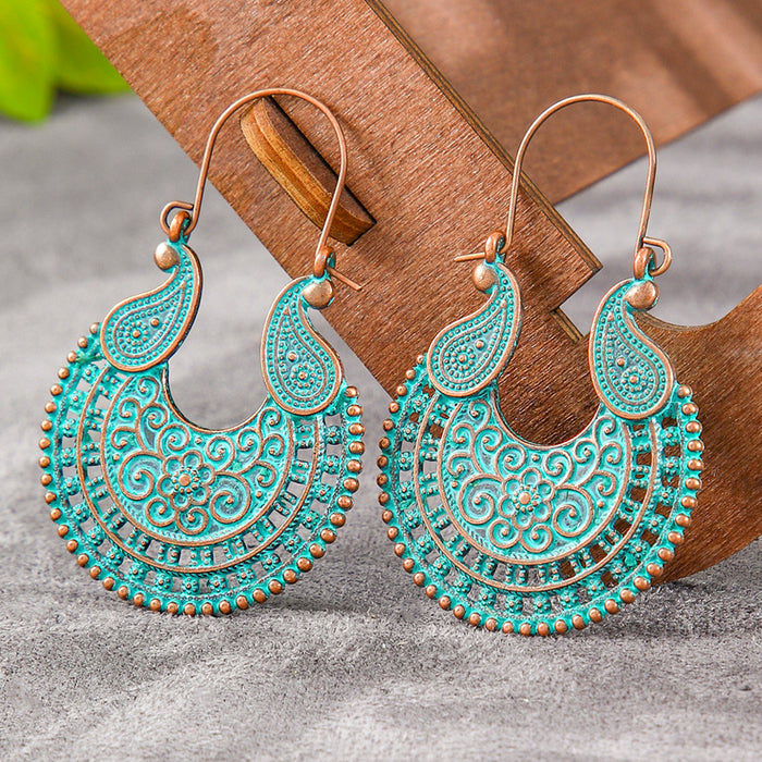 Wholesale Ethnic Vintage Heart Earring Set - Zinc Alloy Jewelry Accessory for Party Wear MOQ≥2
