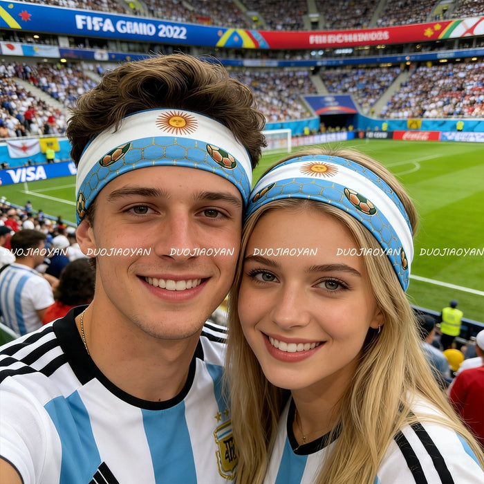 Wholesale Polyester Sports Headband World Cup Fan Headwear
