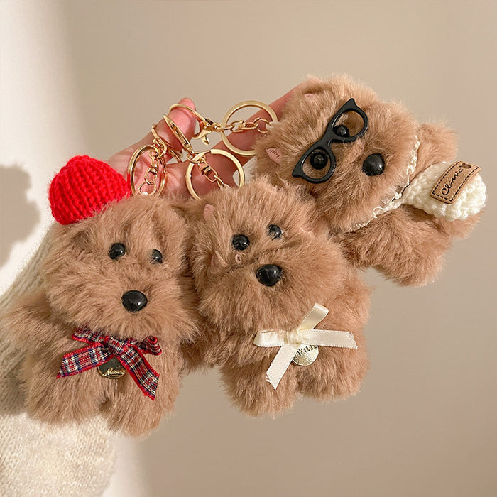 Wholesale Plush, cute, messy puppy bag, hanging accessories, keychains, creative small gifts