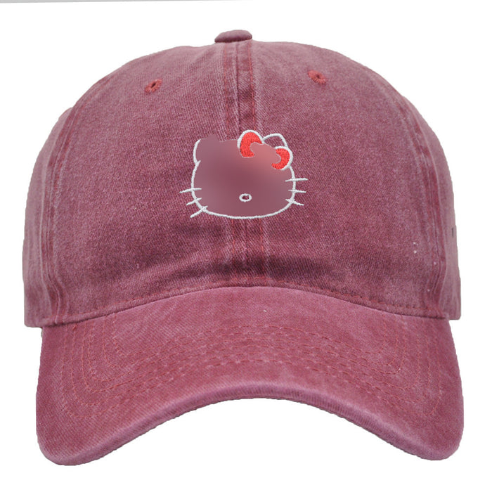 Wholesale Cartoon Cat Embroidered Cotton Baseball Cap JDC-FH-PeiN008