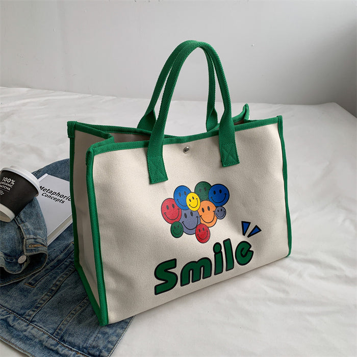 Wholesale Canvas Simple Casual Tote Bag  JDC-HB-YuanDuo018