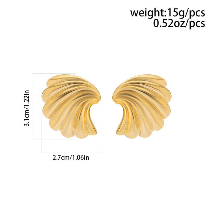 Wholesale Exaggerated metal ginkgo leaf earrings for accessories