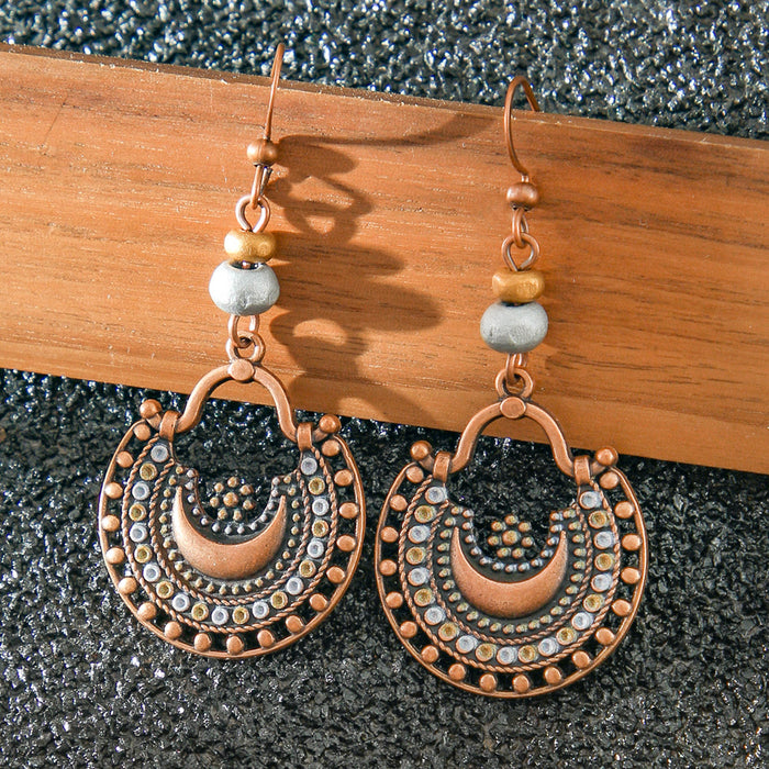 Wholesale Retro Bohemian Turquoise Tassel Earrings Zinc Alloy Fashion Accessory MOQ≥2