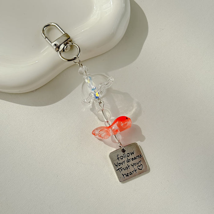 Wholesale Goldfish Beaded Pendant Chimes Mobile Phone Chain Cute Bag Hanging Ornaments