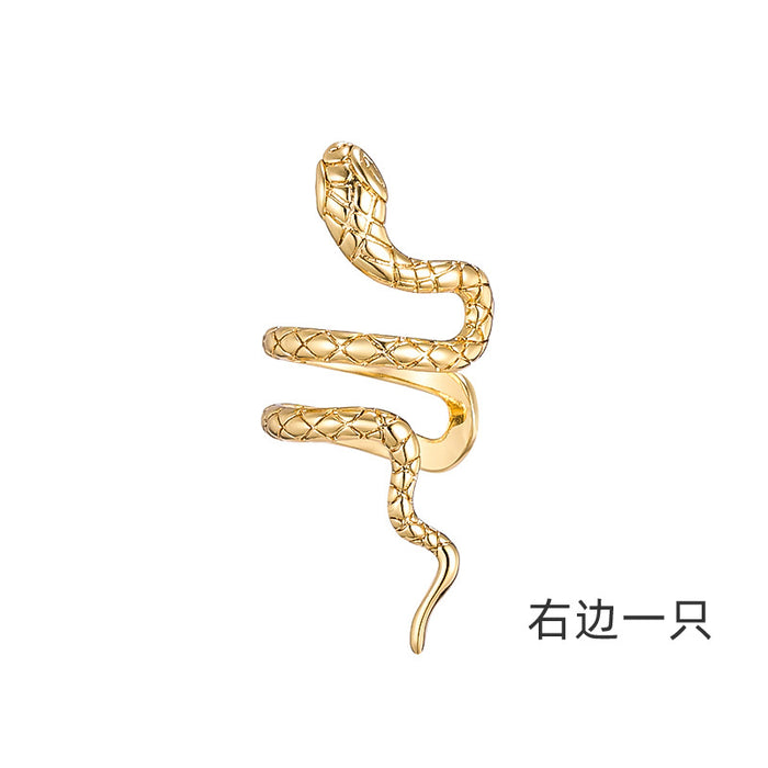 Wholesale Serpentine earrings, small snake earrings, ear bone clip, zircon snake head, ear clasp, no ear hole, ear clip
