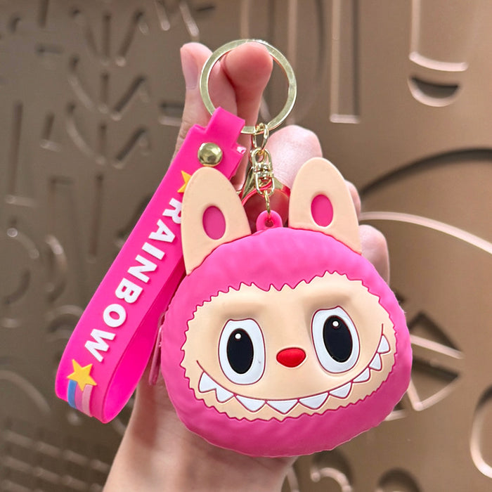 Wholesale Plush Silicone Coin Purse Keychain Bag Decoration Small Gift