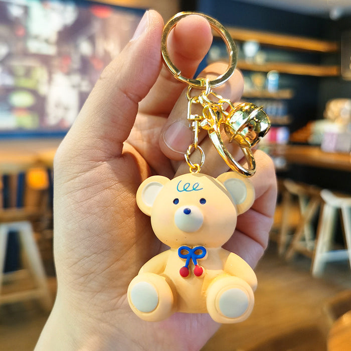 Wholesale Rubber Cherry Bear Cartoon 3D Keychain JDC-KC-Tingm053