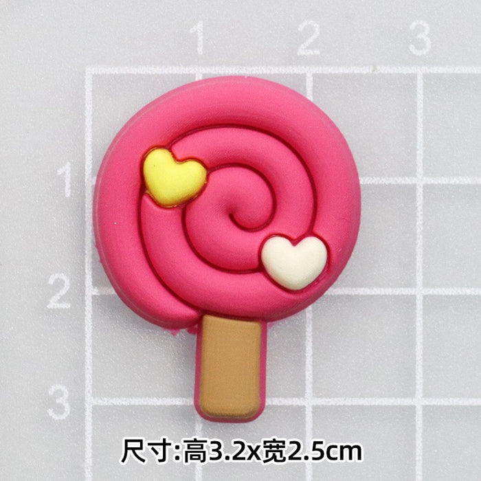 Wholesale 5pcs Cartoon bear soft rubber accessories cream rubber mobile phone case hole shoes hair accessories material bag