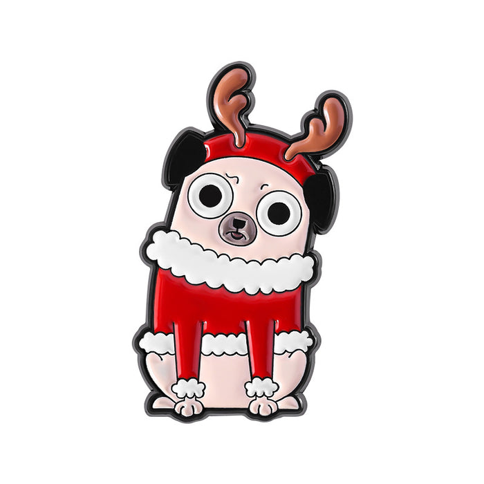 Wholesale Christmas personalized versatile cartoon metal brooch