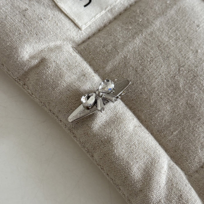 Wholesale Bow metal hair clip, heart-shaped small bangs clip, back of the head headpiece, hair clip