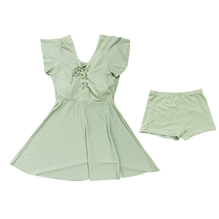 Wholesale Vacation hot spring pure color sexy swimsuit