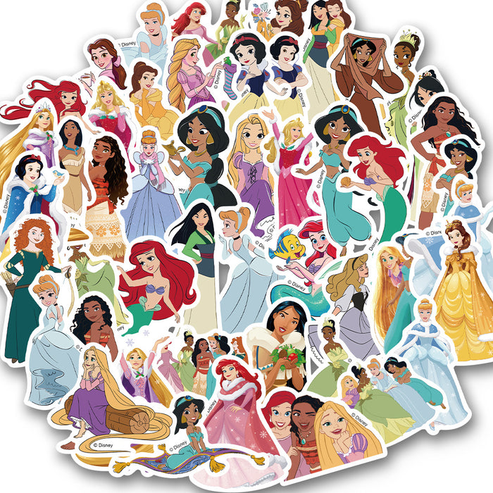 Wholesale 50pcs/set Princess Print Waterproof Stickers JDC-ST-LeT001