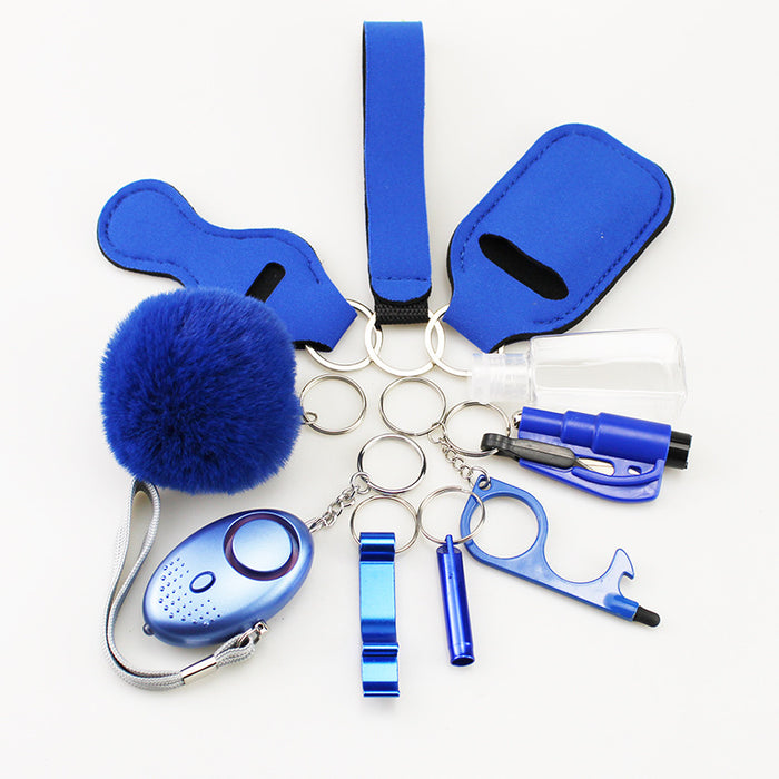 Wholesale White Neoprene 10 Piece Keychain Set Stylish Everyday Fashion Accessory