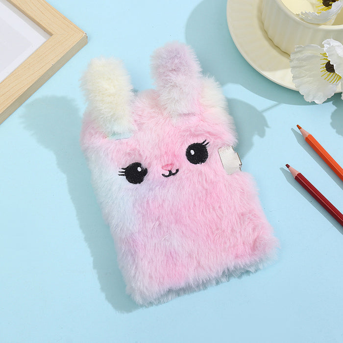 Wholesale Fabric A6 Lockable Plush Notebook with Tie Dye Heart Cover MOQ≥3