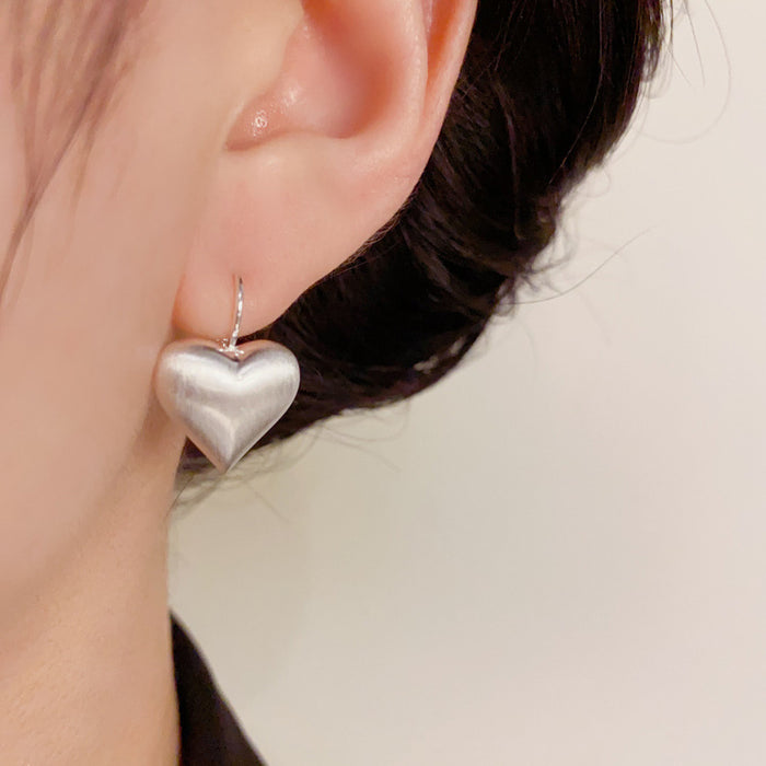 Wholesale Brushed Heart Earrings for Women