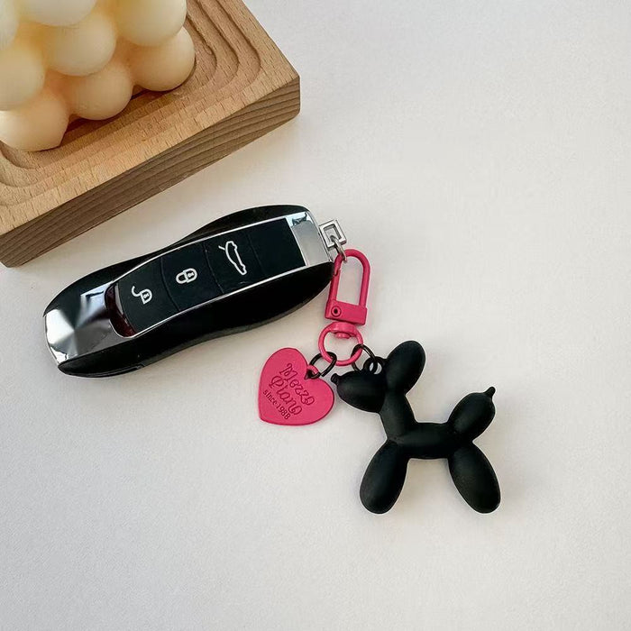 Wholesale Heart Balloon Dog Keychain Dark Cool Bag Pendant