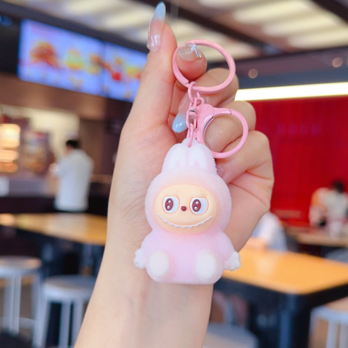 Wholesale 3D flocked cute cartoon keychain