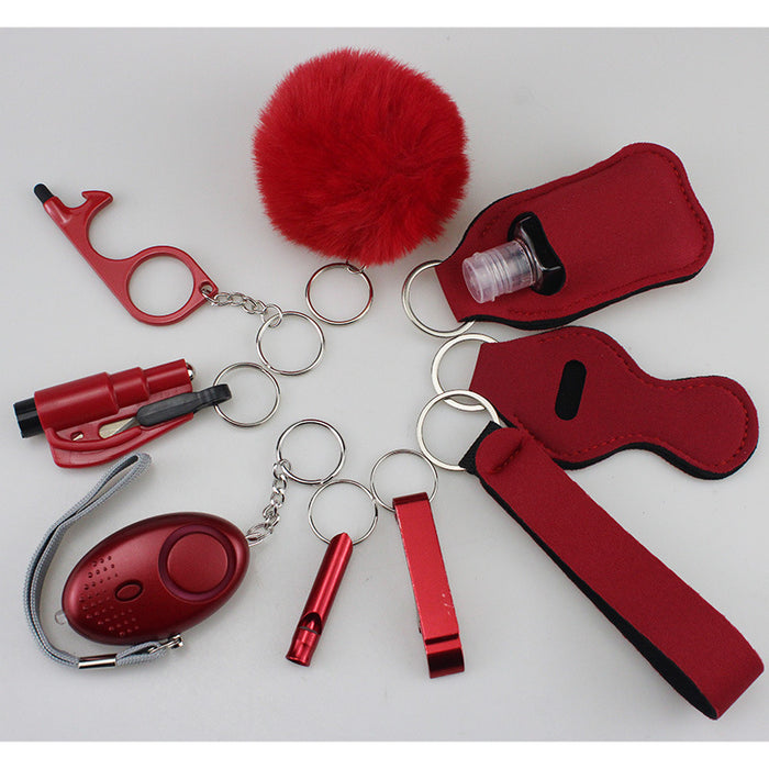 Wholesale Diving Cloth Multifunctional Keychain 10-piece Set JDC-KC-TouMS067